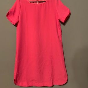 Pink, zip back cocktail dress